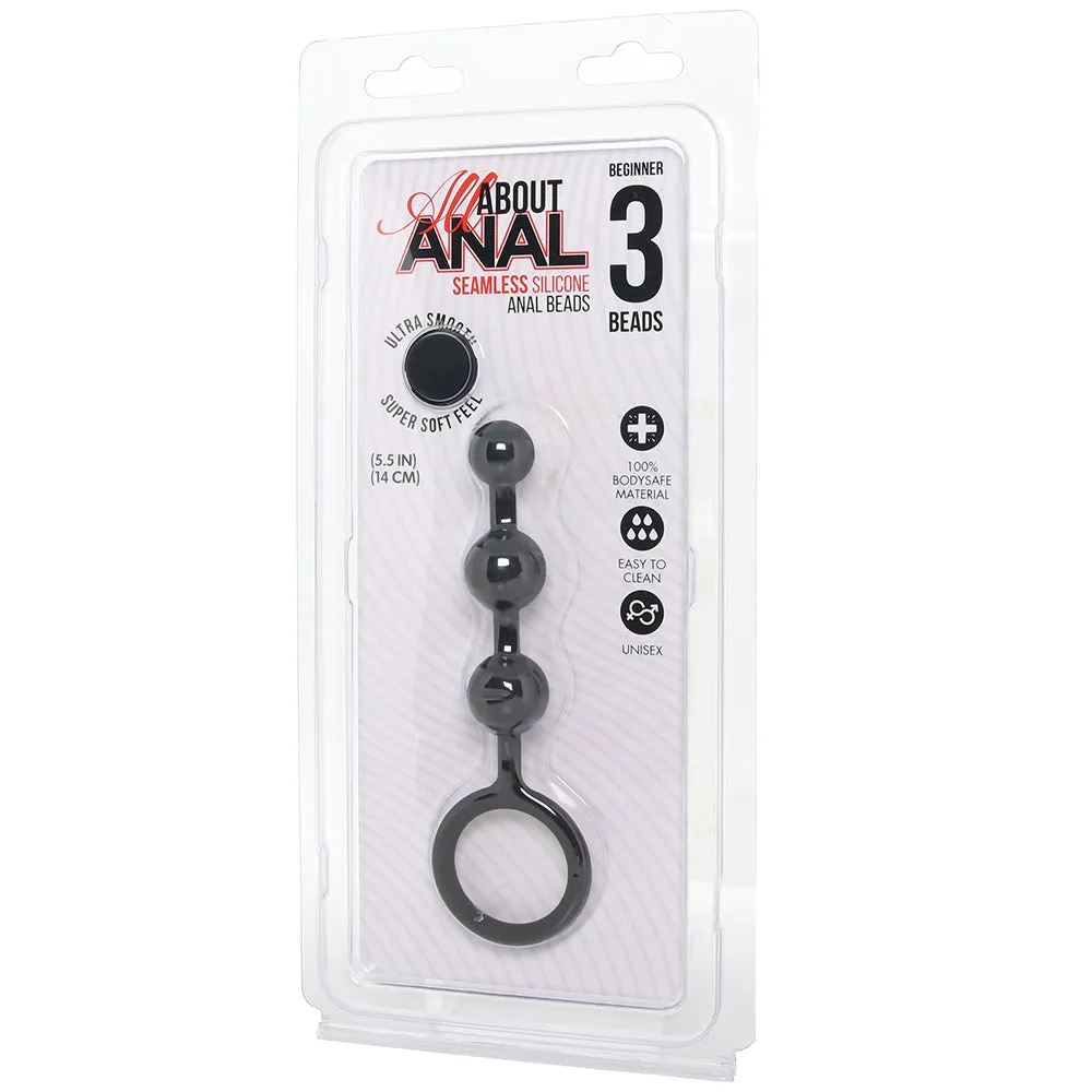 All About Anal 3 Bead Silicone Anal Beads