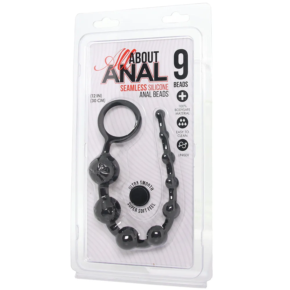 All About Anal Seamless Anal Beads in Black