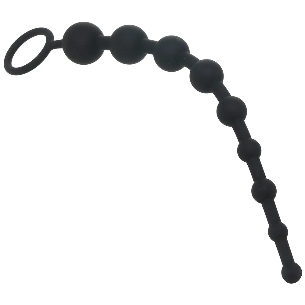 All About Anal Seamless Anal Beads in Black