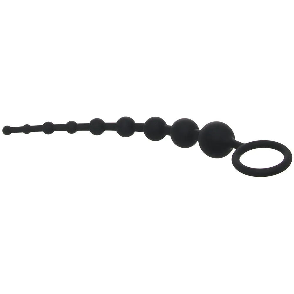 All About Anal Seamless Anal Beads in Black