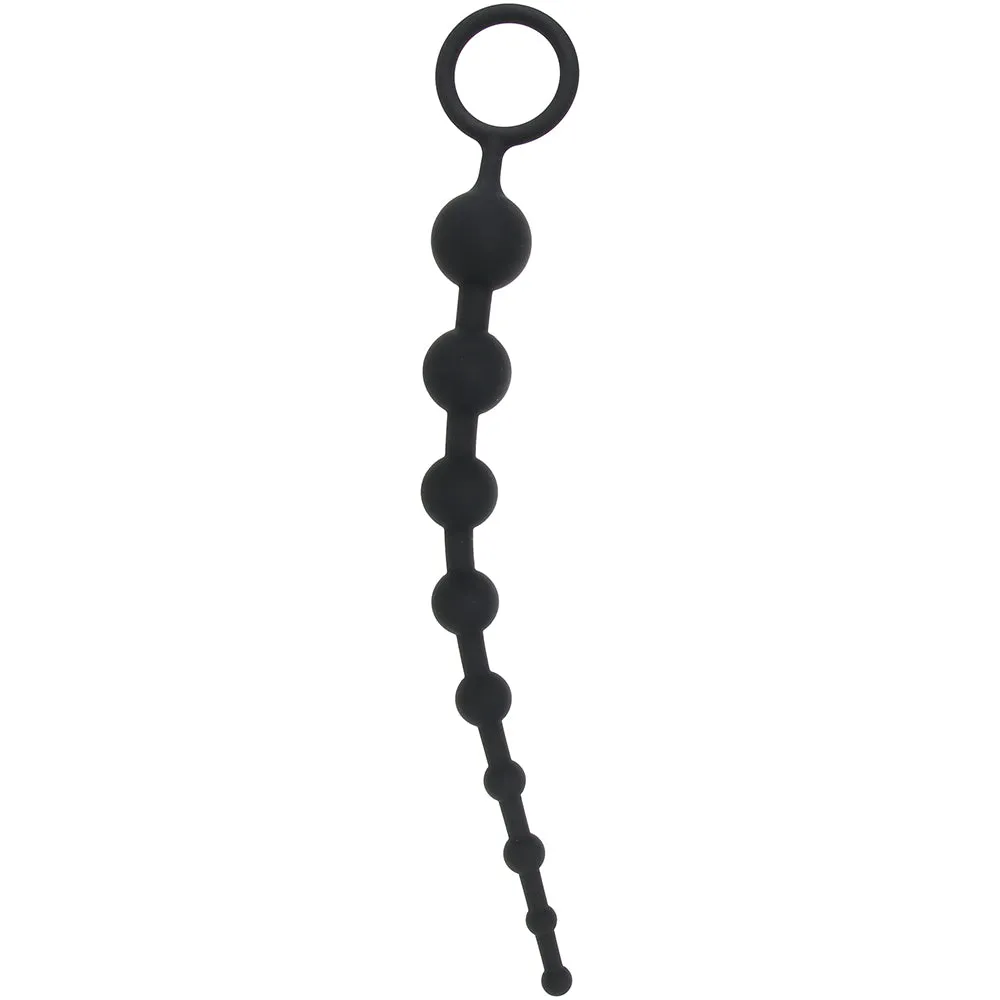 All About Anal Seamless Anal Beads in Black