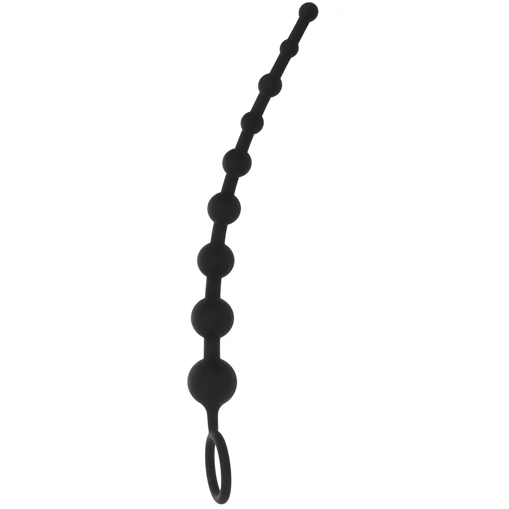 All About Anal Seamless Anal Beads in Black