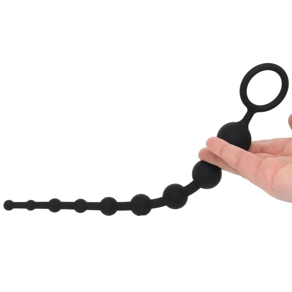 All About Anal Seamless Anal Beads in Black
