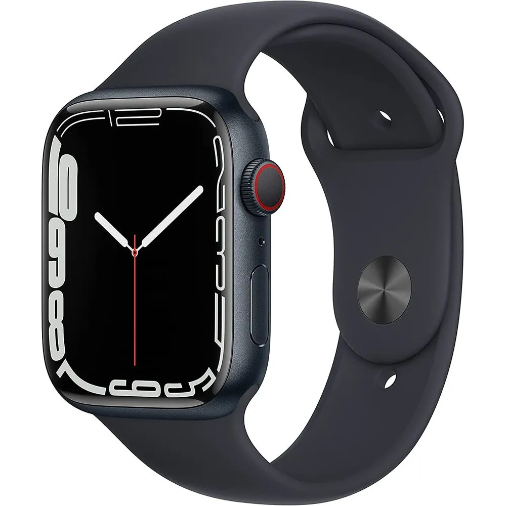 Apple Watch Gen 7 Series 7 Cell 45mm Midnight Aluminum - Midnight Sport Band 3J410LL/A