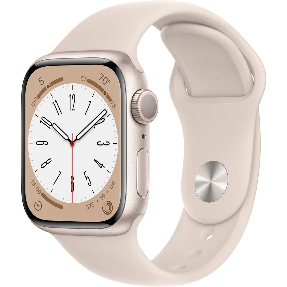 Apple Watch Gen 8 Series 8 41mm Starlight Aluminum - Starlight Sport Band MNUF3LL/A