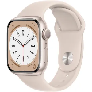 Apple Watch Gen 8 Series 8 41mm Starlight Aluminum - Starlight Sport Band MNUF3LL/A