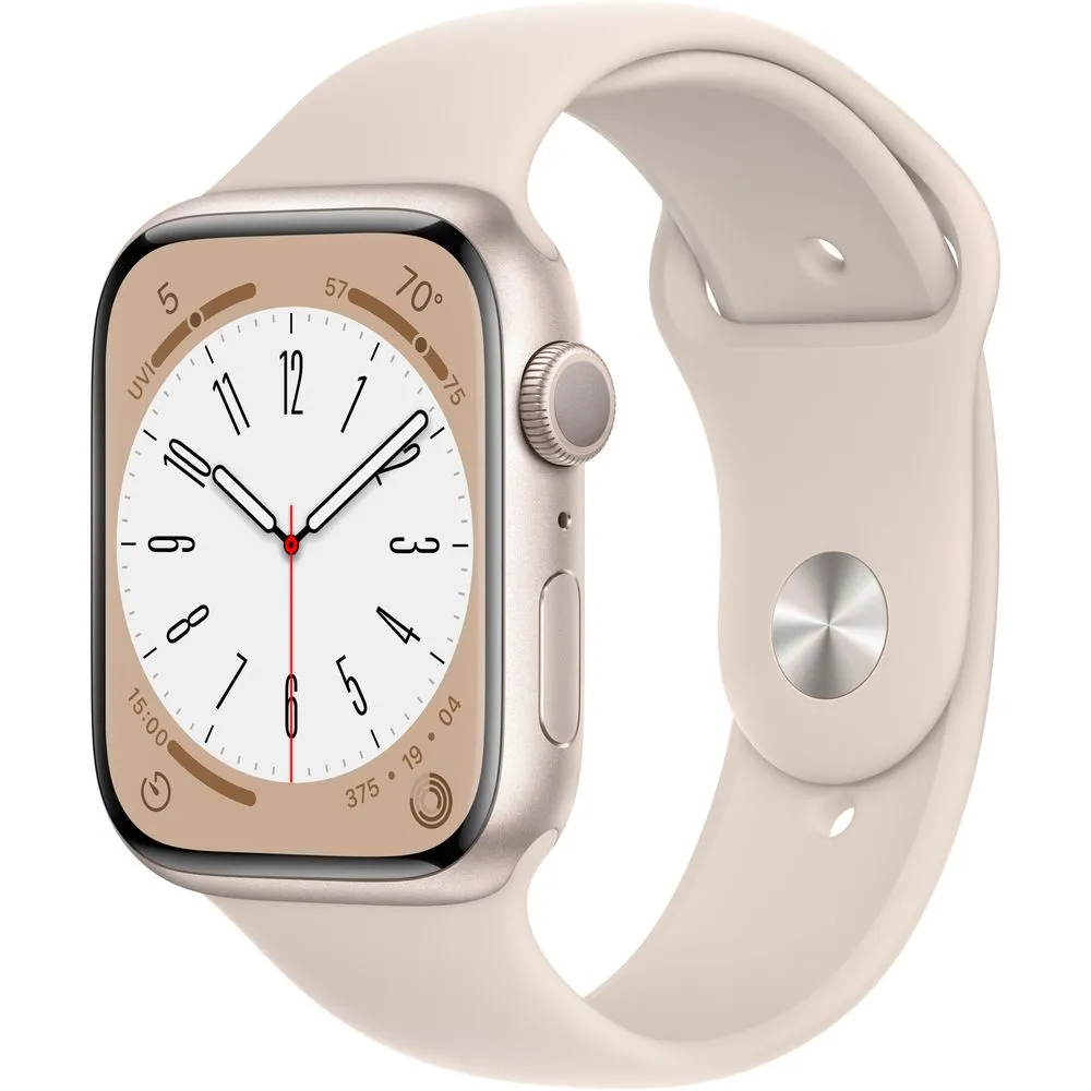 Apple Watch Gen 8 Series 8 45mm Starlight Aluminum - Starlight Sport Band MNUQ3LL/A