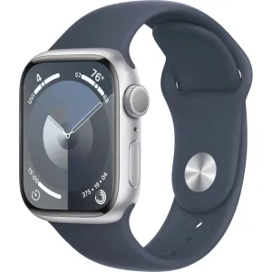Apple Watch Gen 9 Series 9 41mm Silver Aluminum - Storm Blue Sport Band MR903LW/A