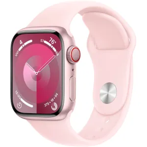 Apple Watch Gen 9 Series 9 Cell 41mm Pink Aluminum - Light Pink Sport Band MRHY3LL/A