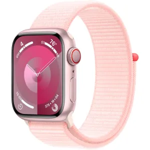 Apple Watch Gen 9 Series 9 Cell 41mm Pink Aluminum - Light Pink Sport Loop MRJ13LL/A
