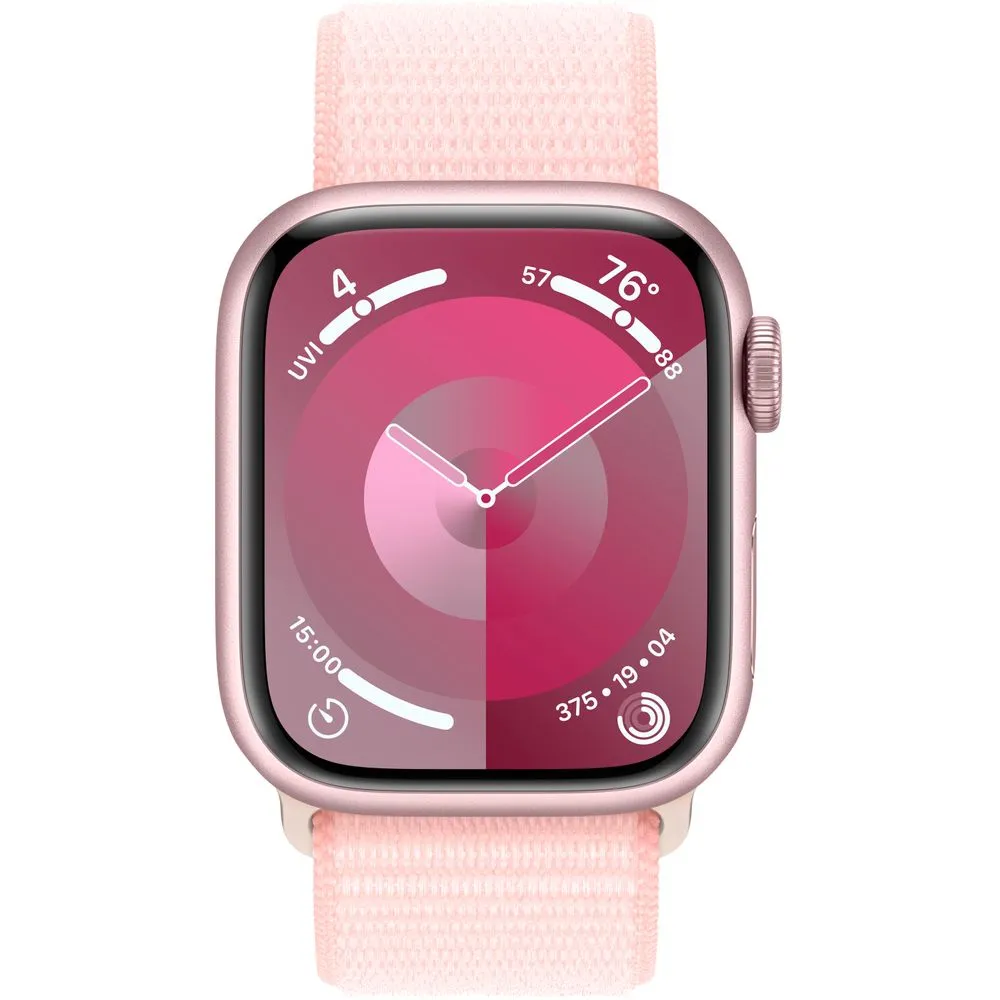 Apple Watch Gen 9 Series 9 Cell 41mm Pink Aluminum - Light Pink Sport Loop MRJ13LL/A