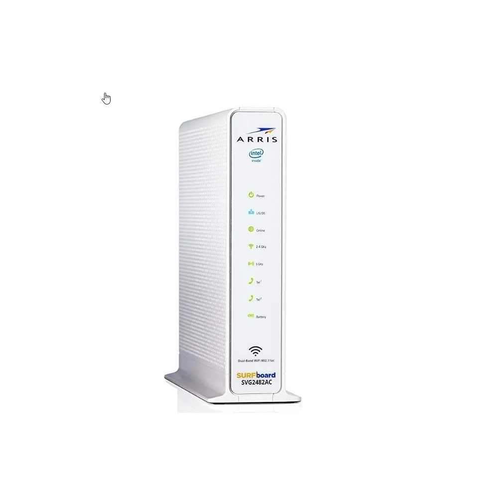 ARRIS SVG2482AC SURFboard 24X8 Docsis 3.0 Cable Modem, AC1750 Wi-Fi Router, White