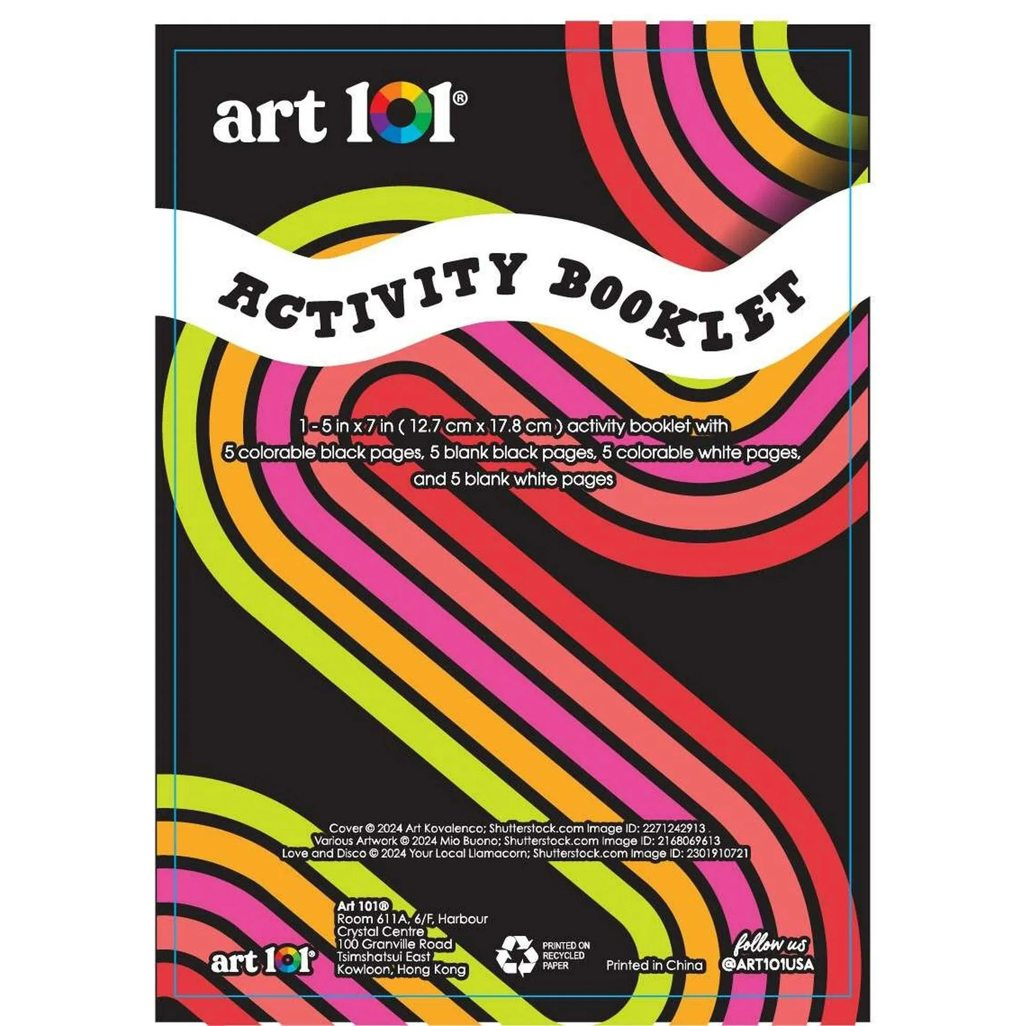 Art 101 67033 Neon Art Activity Case, 32 Piece Coloring Set, for Child Ages 8 