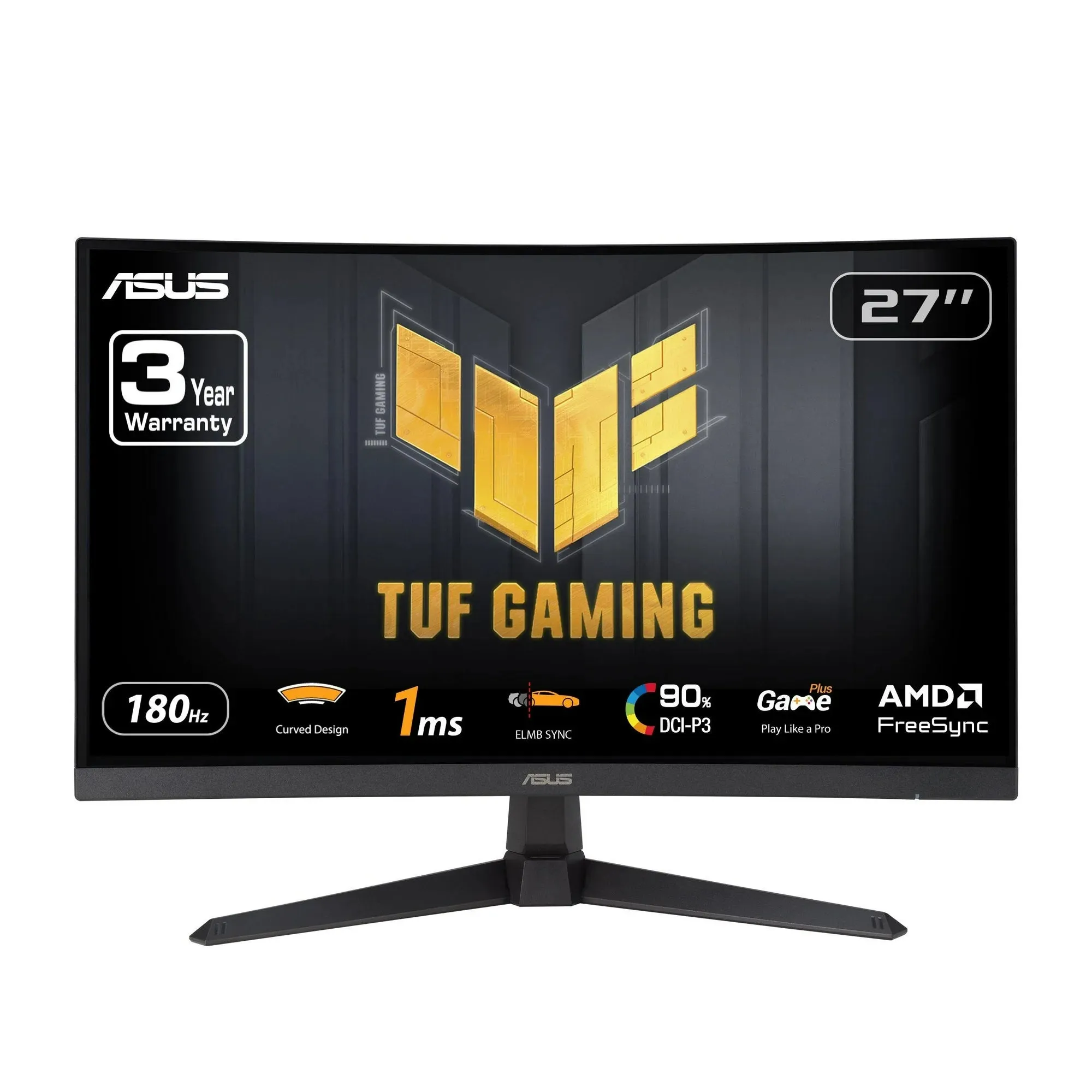 ASUS VG27VQ3B TUF Gaming 27" 1080P Curved Monitor, Black