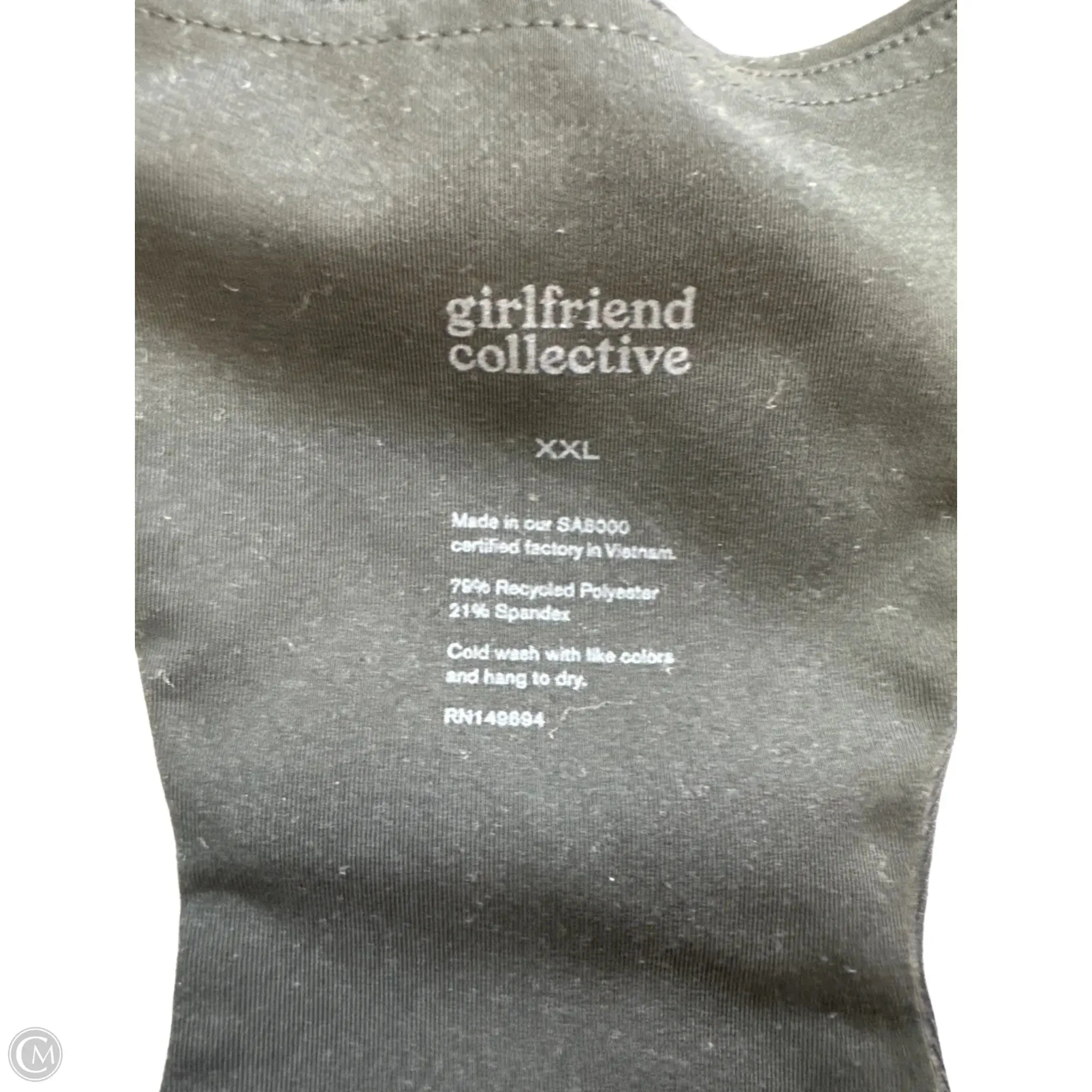 Athletic Bra By Girlfriend Collective In Black. Size: Xxl