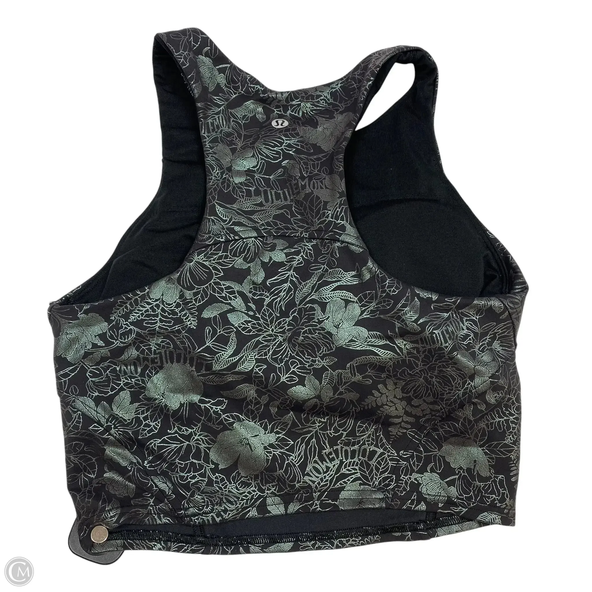 Athletic Bra By Lululemon In Black & Green. Size: S
