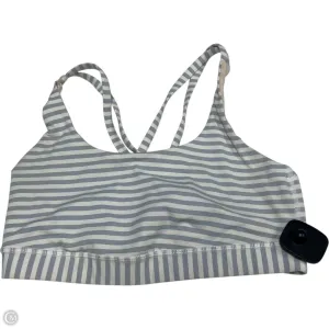 Athletic Bra By Lululemon In Grey & White. Size: M
