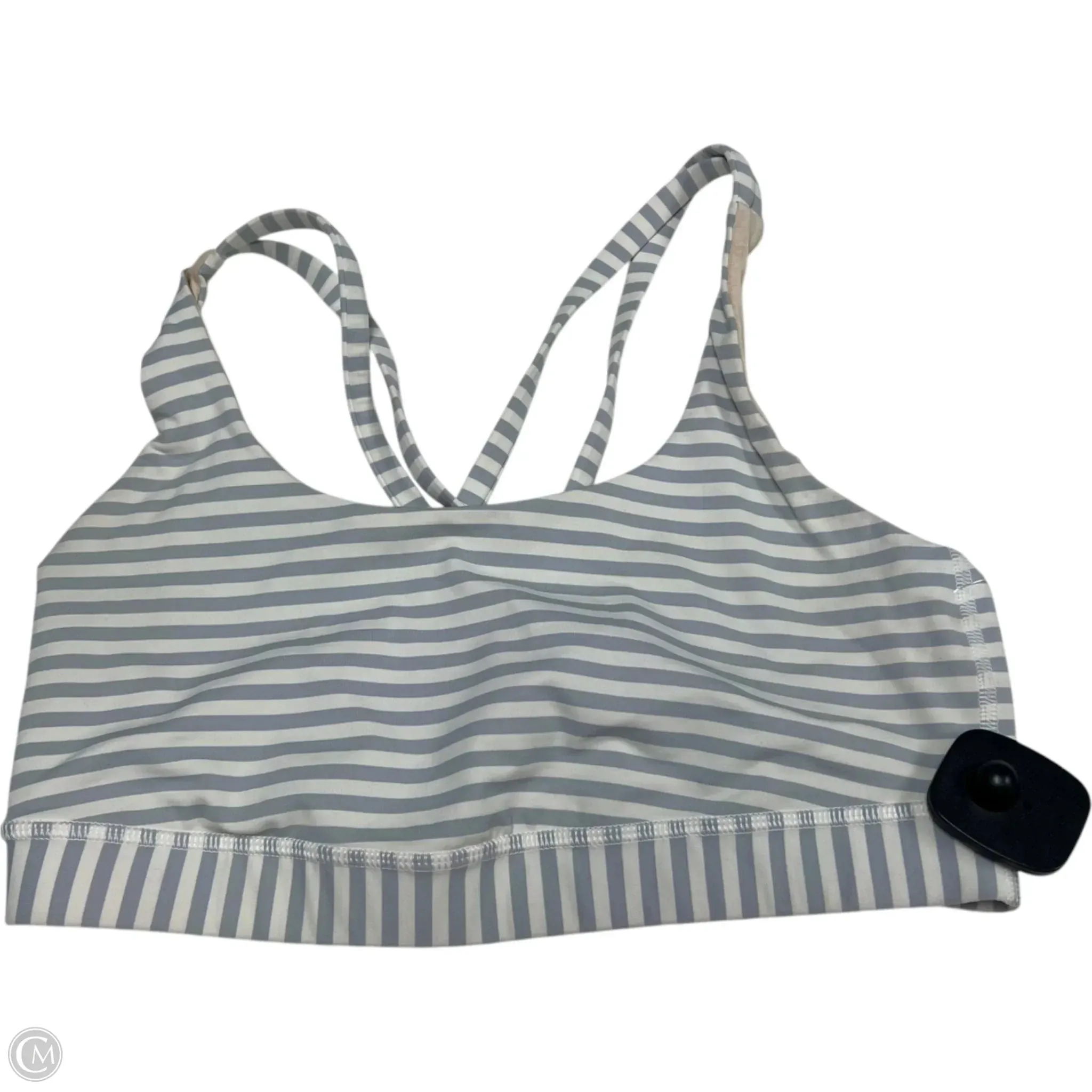 Athletic Bra By Lululemon In Grey & White. Size: M
