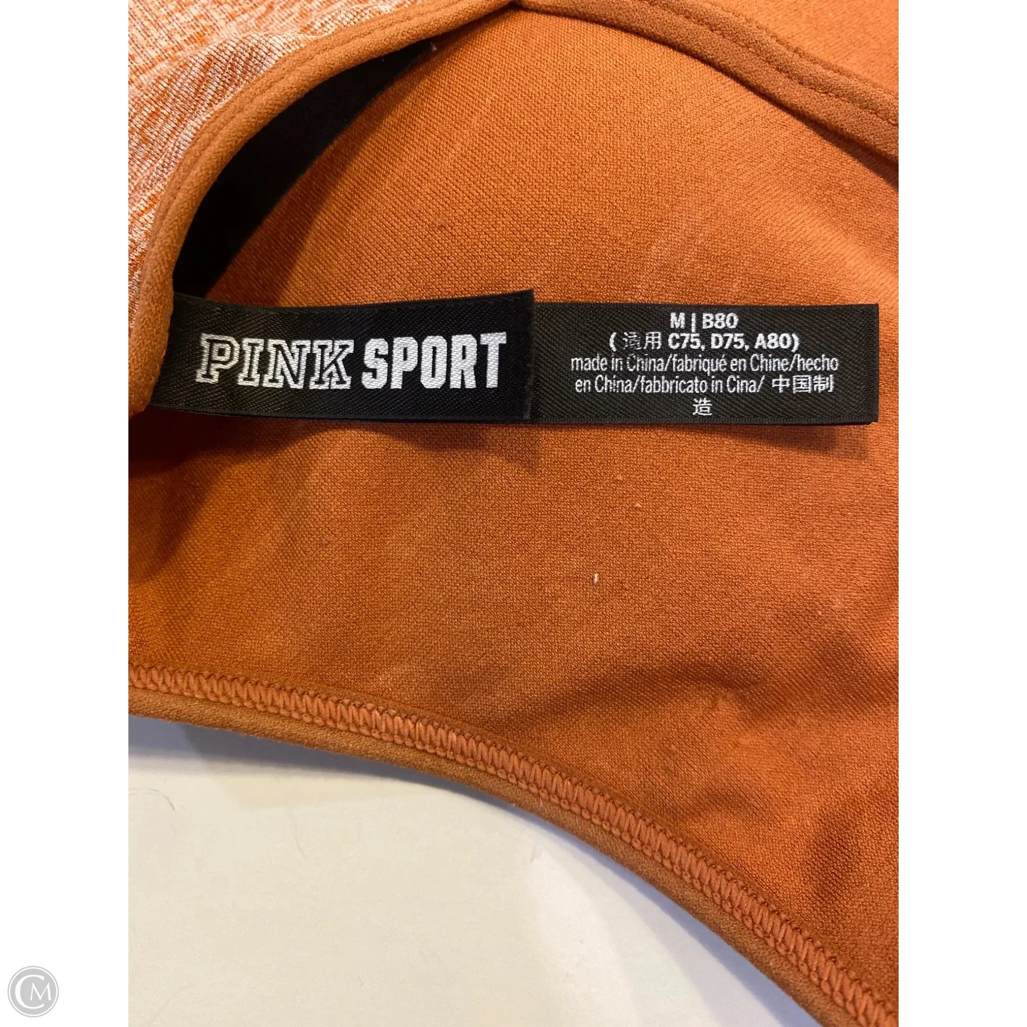 Athletic Bra By Pink In Orange. Size: M