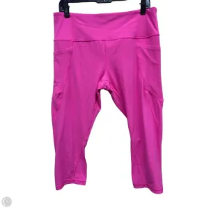 Athletic Capris By Athleta In Pink. Size: Xl