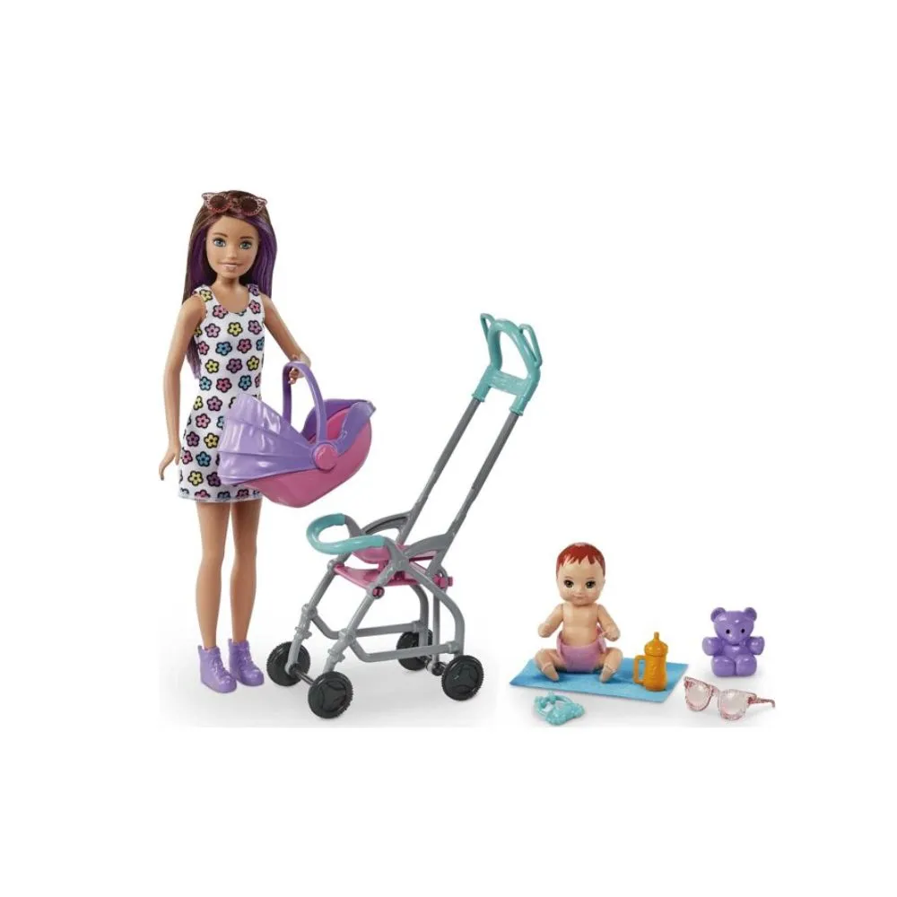 Barbie Skipper Babysitters Inc. Doll & Stroller Playset, for 3 Years & Up