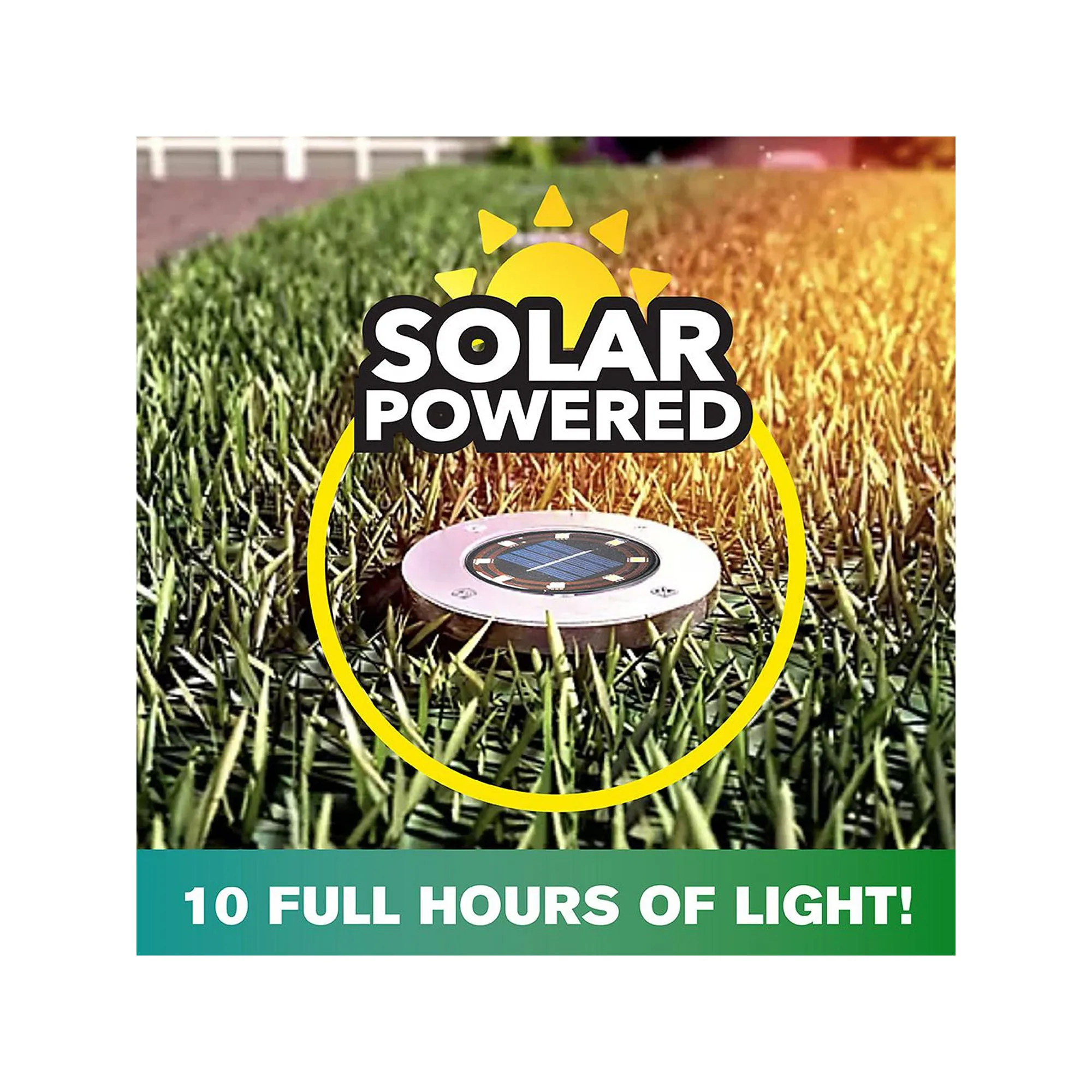 Bell & Howell 7846 Solar Powered Swivel Disk Lights, Set of 4