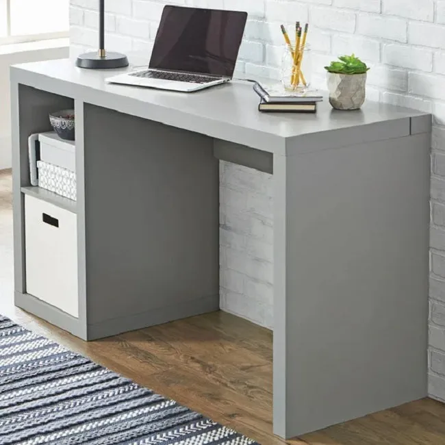 Better Homes & Gardens BH17-084-098-96 Cube Storage Office Desk, Gray