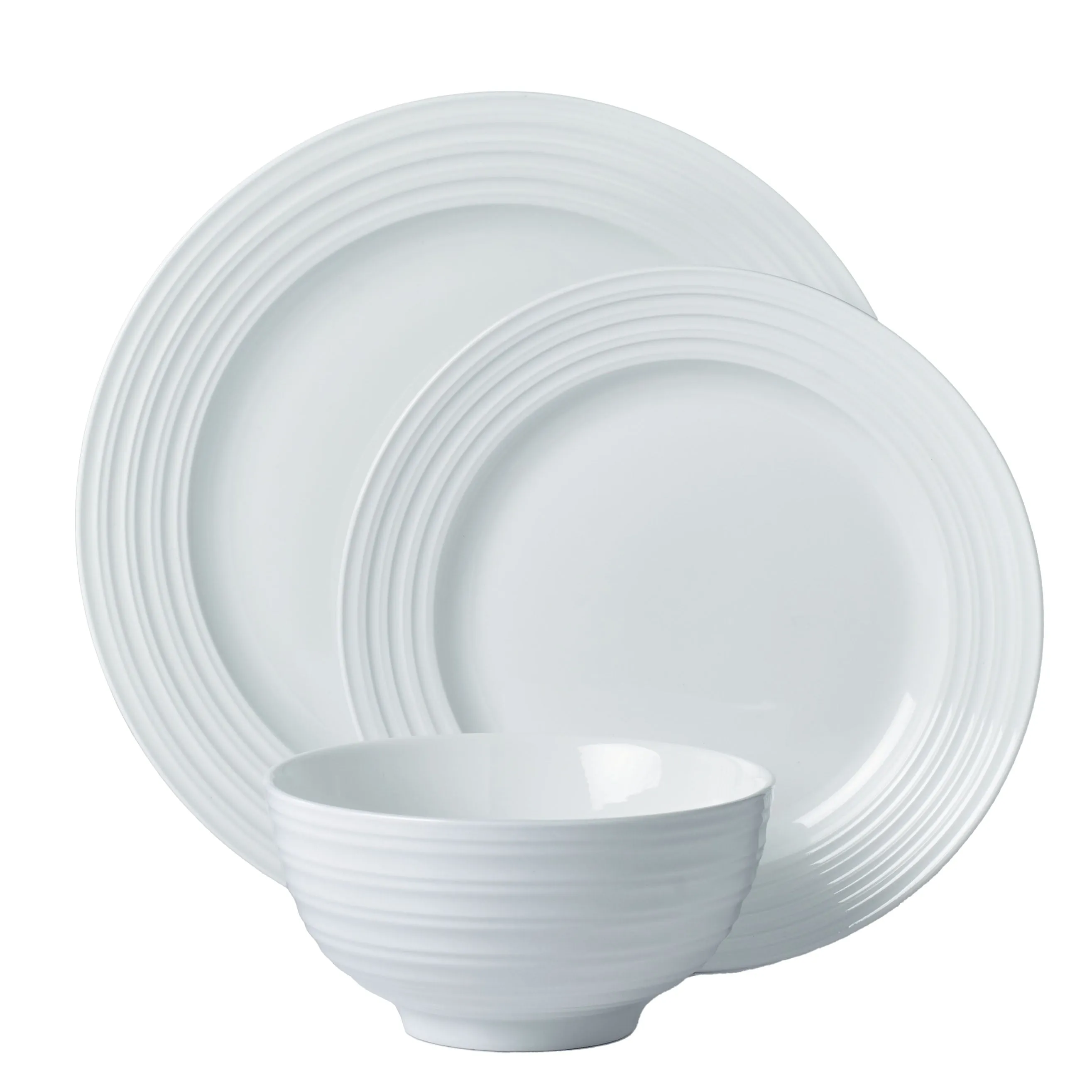 Better Homes & Gardens BH64100130348HC Anniston 12-Piece Porcelain Round-Shaped Dinnerware Set
