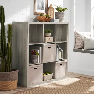 Better Homes & Gardens BHD036118664029 9-Cube Storage Organizer, Rustic Gray