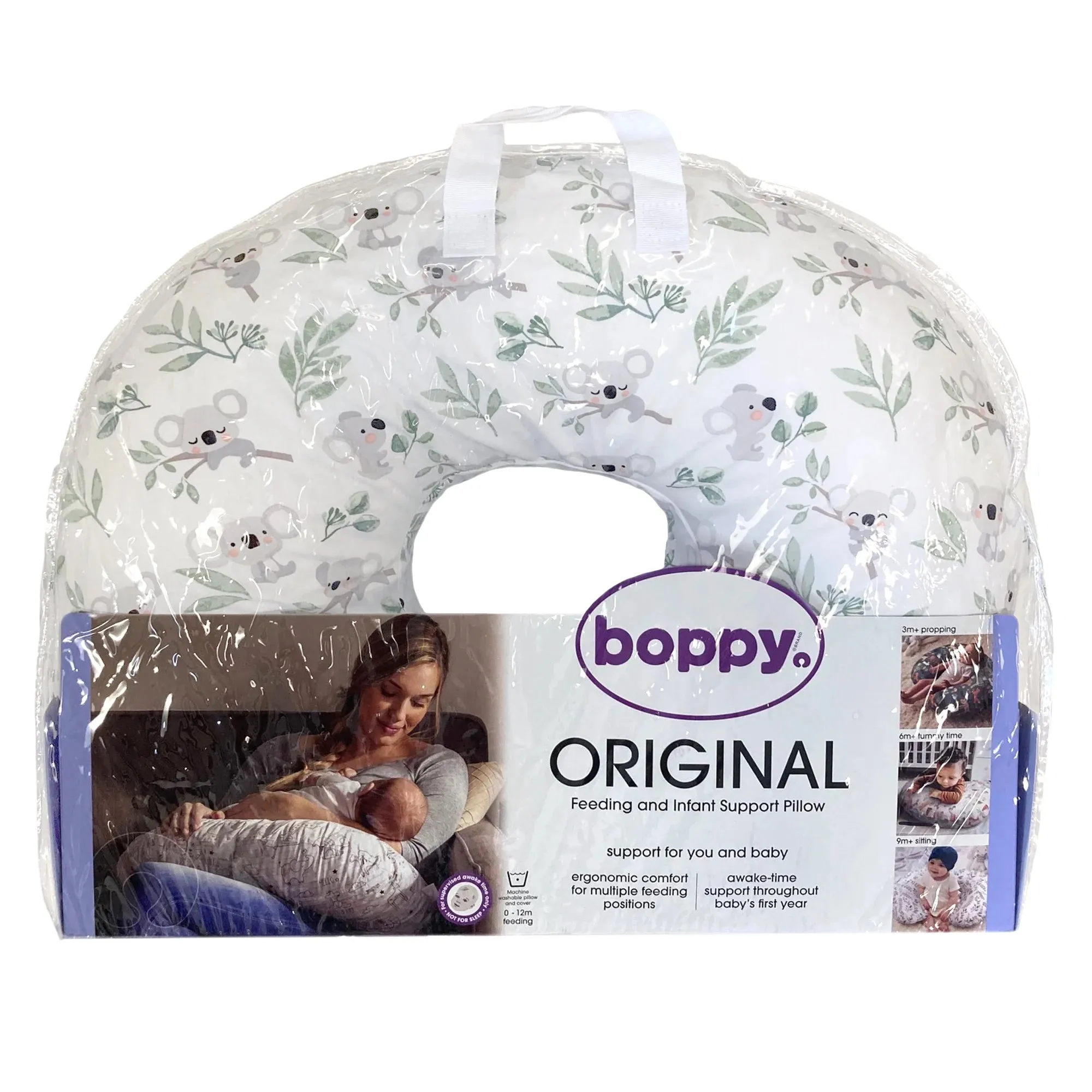 Boppy Nursing Pillow Original Support, Gray Green Koala, Sage