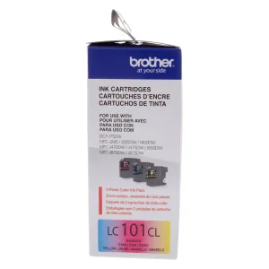 Brother 6858794 LC101-3PKS Combo Pack Ink Standard Yield (3x 300 Yield)(C/M/Y)