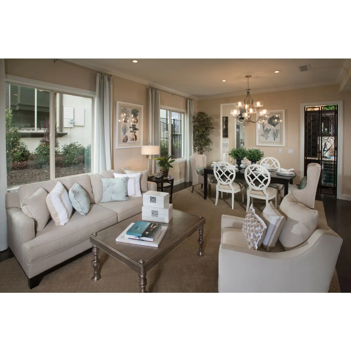 Caress Collection Nine-Light Clear Water Glass Chandelier Light