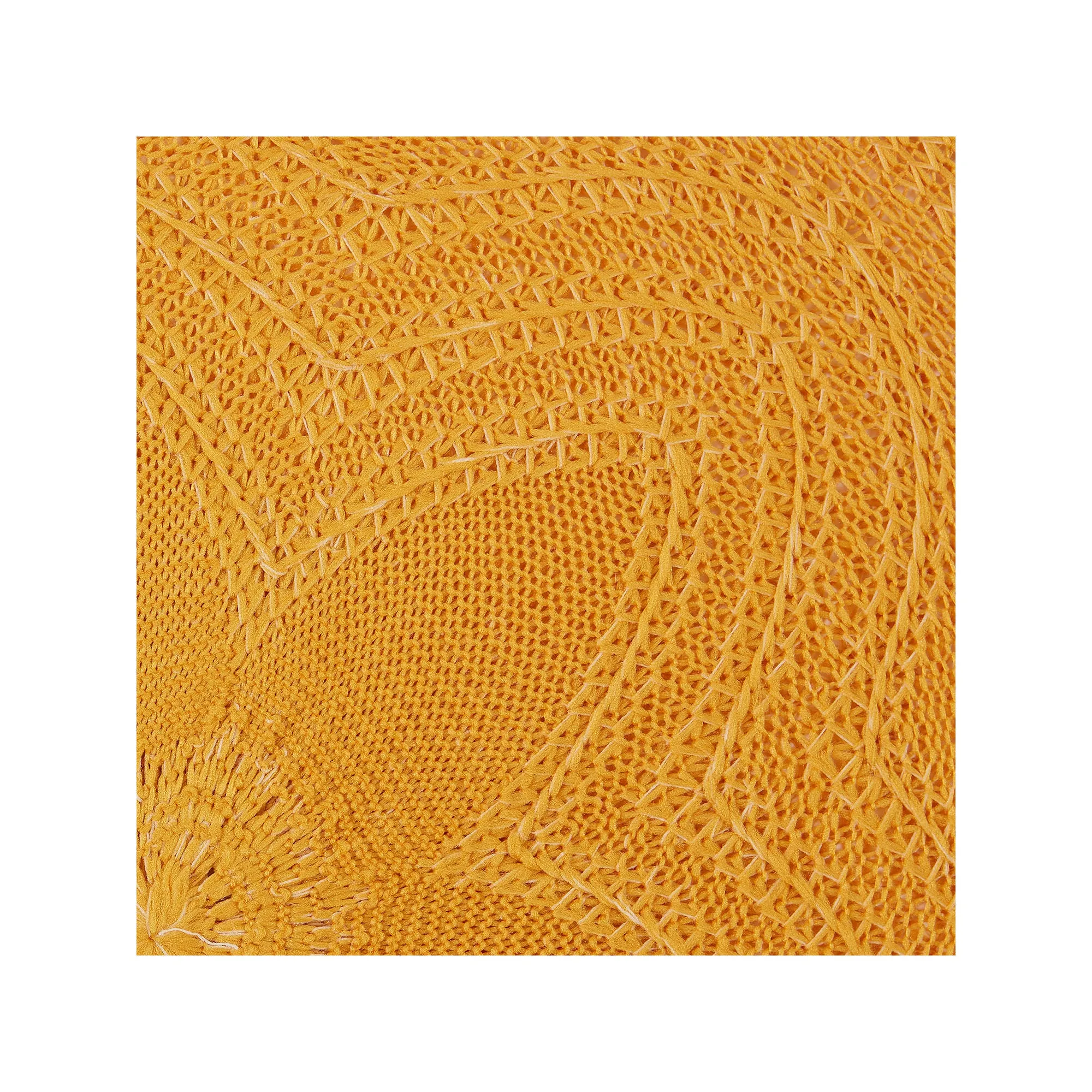 Design Imports Honey Gold Floral Woven Round 6-Pc. Placemats - HONEY GOLD ONE SIZE