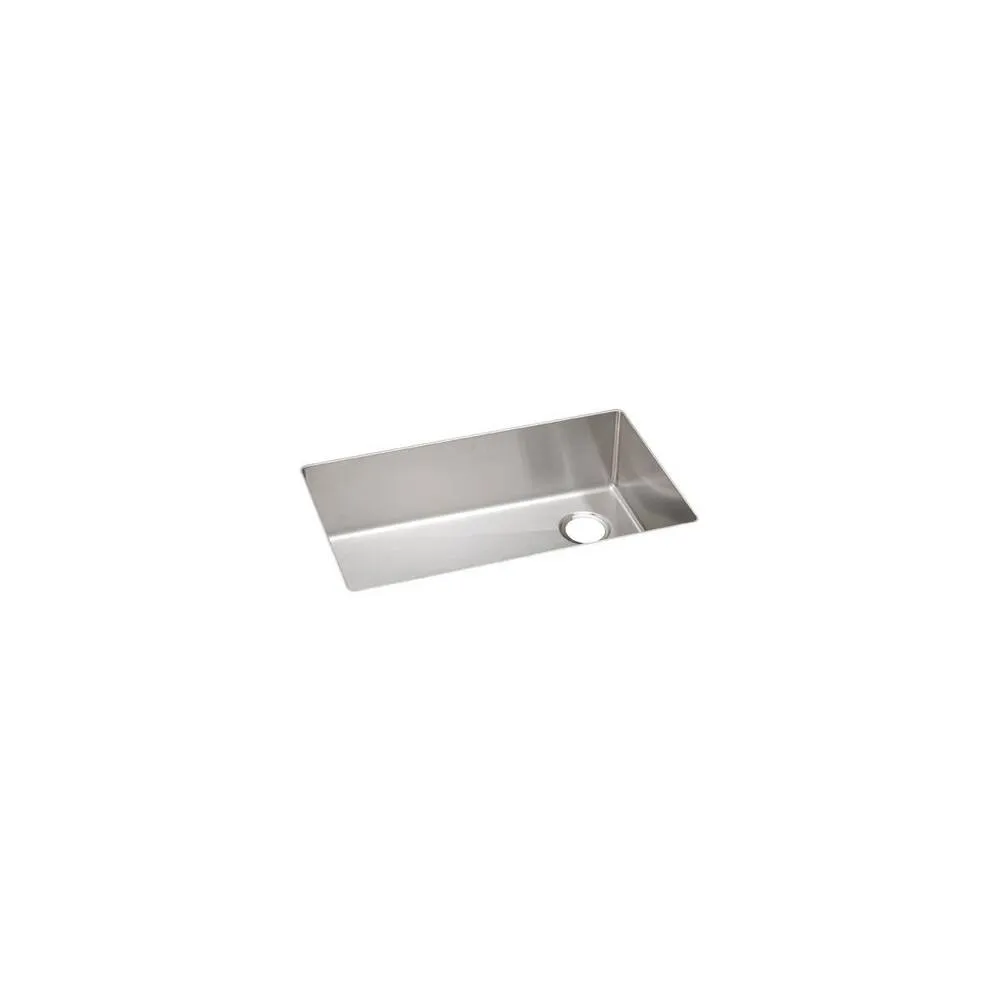 Elkay ECTRU30179RT Crosstown Undermount Stainless Steel 32-in. Single Bowl Kitchen Sink with Offset Drain