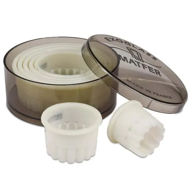 Exoglass Fluted Round Cutter Set - 9 pcs