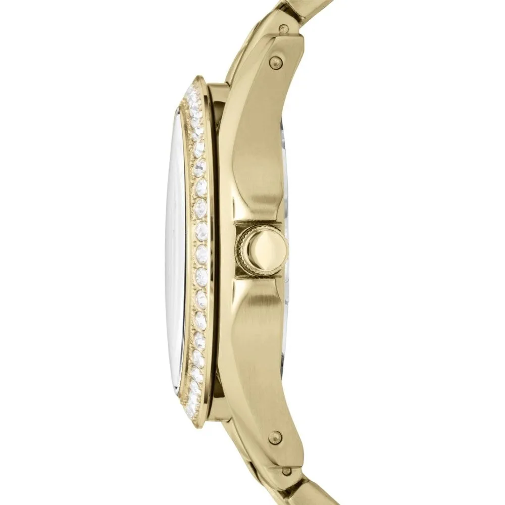 Fossil Riley ES3203 Women's Watch with Crystal Accents and Stainless Steel Bracelet Band