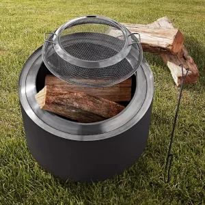 FT-11224 22" Smokeless Wood Fire Pit with All-Weather Cover