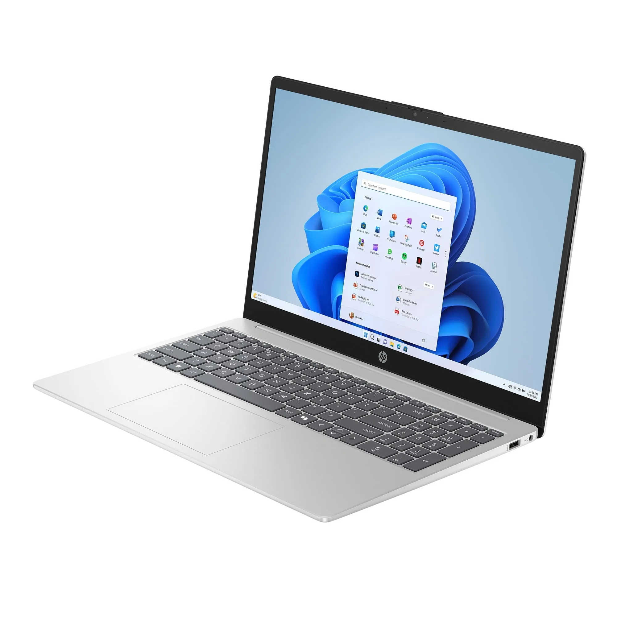 HP 15-fd0084wm 15.6" HD N200 1GHz Intel UHD Graphics 4GB RAM 128GB SSD Win 11 Home Natural Silver