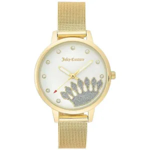 Juicy Couture Women's Watch JC/1124WTGB - White and Gold Glam