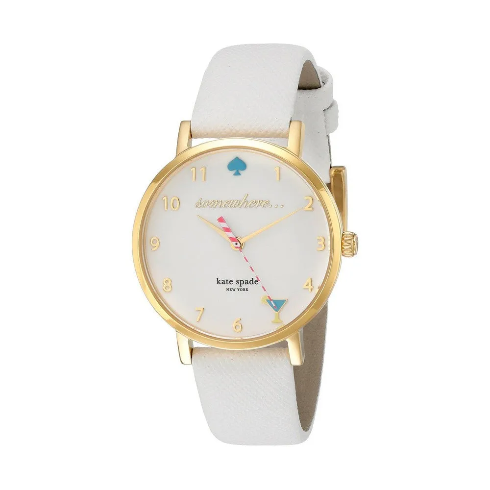 Kate Spade 1YRU0765 Metro White Enamel Dial Women's Watch