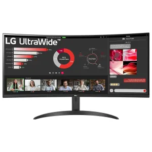 LG 34WR50QK-B 34" 1440p WQHD 100Hz 5ms GTG Curved VA LED FreeSync Gaming Monitor - Black