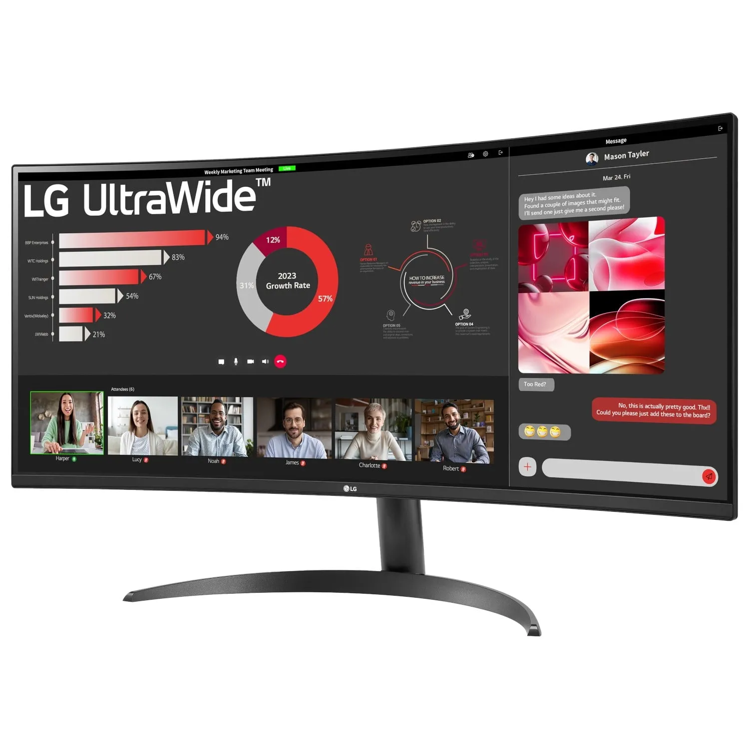 LG 34WR50QK-B 34" 1440p WQHD 100Hz 5ms GTG Curved VA LED FreeSync Gaming Monitor - Black