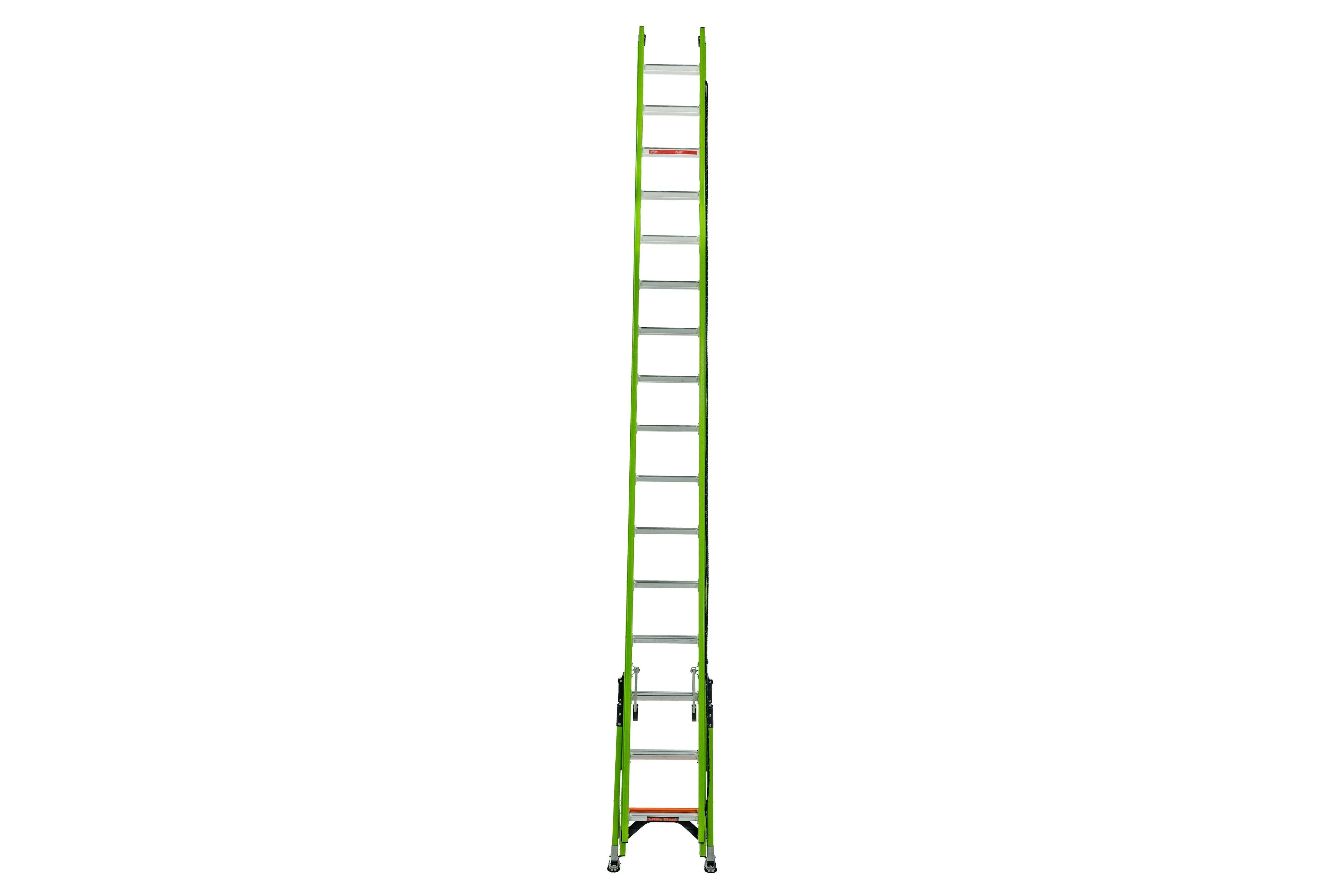 Little Giant 17232-303- SUMOSTANCE with HYPERLITE Technology 32' - CSA Grade IAA - 375 lb/170 kg Rated, Fiberglass Extension Ladder with GROUND CUE, Rub Strips and SURE-SET Feet
