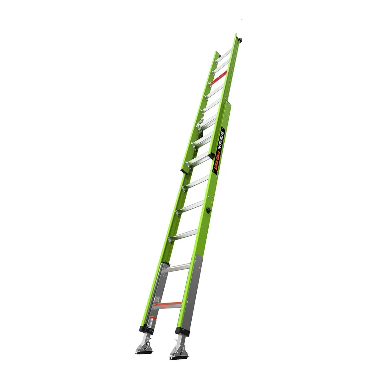Little Giant 17916-303- HYPERLITE, 16' - CSA Grade IAA - 375 lb/170 kg Rated, Fiberglass Extension Ladder with GROUND CUE, Rub Strips, and SURE-SET Feet