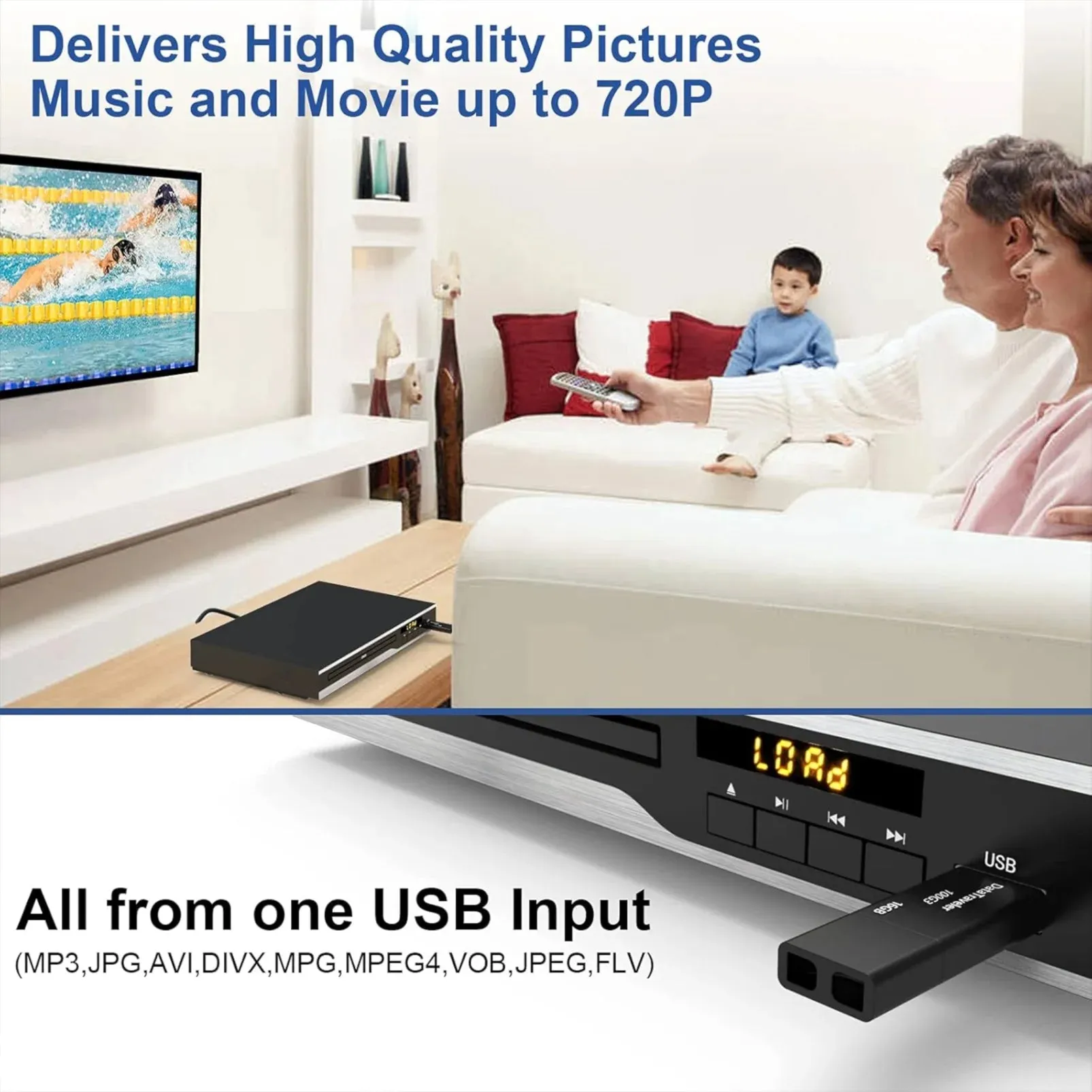 Maite MTDVD-10PRO Compact DVD Player with RCA Stable Outputs