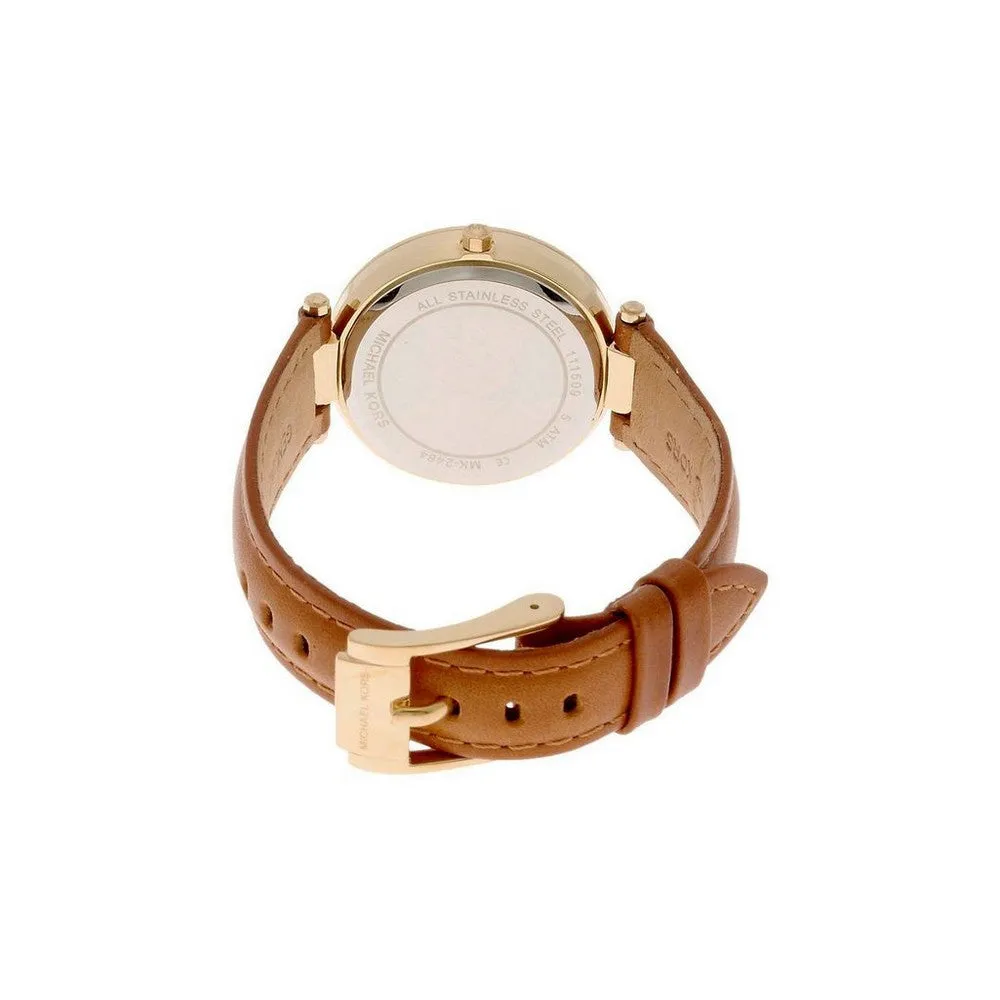 Michael Kors Parker Crystal White Dial Brown Women's Watch MK2464