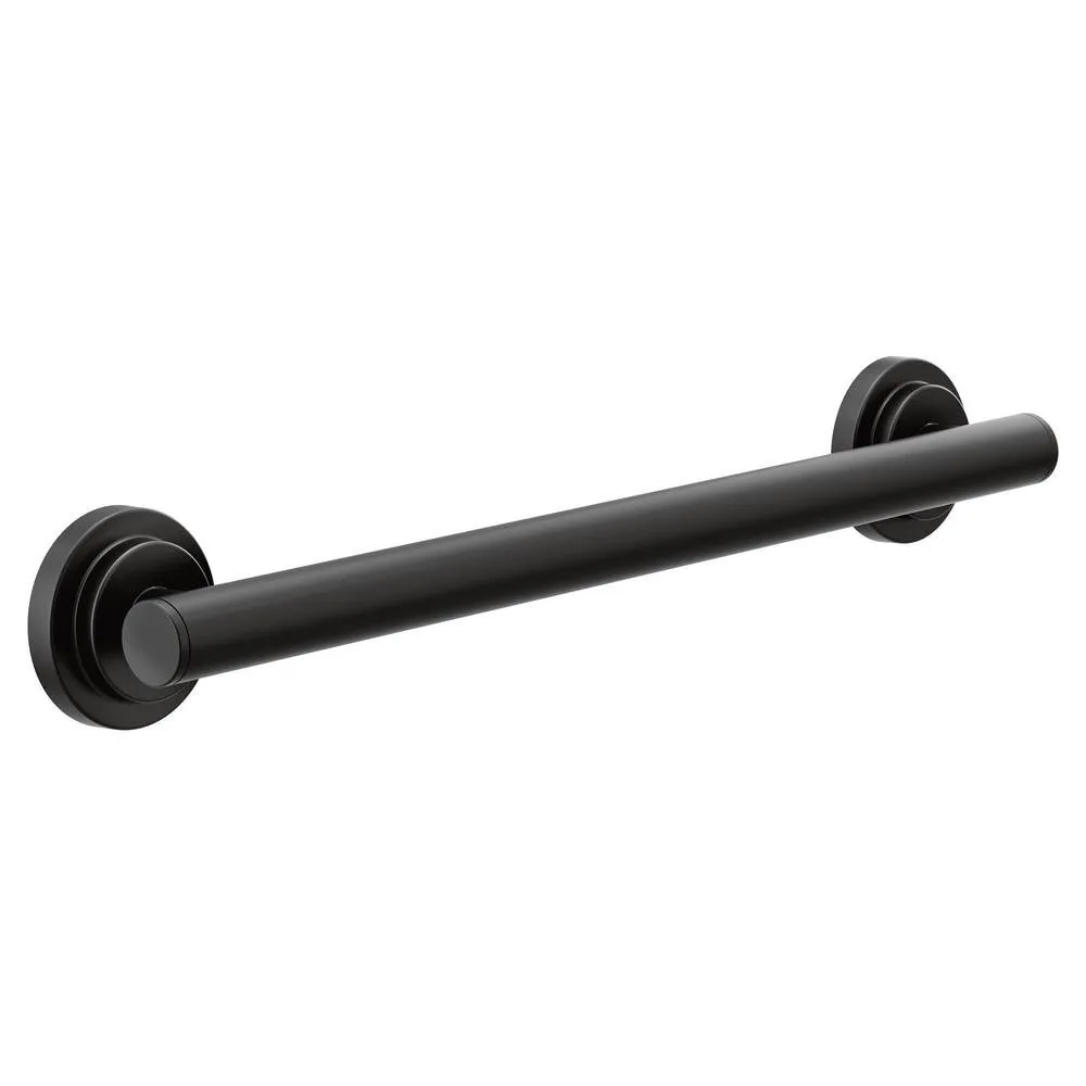 Moen YG0718BL Iso 18-in Matte Black Wall Mount Grab Bar