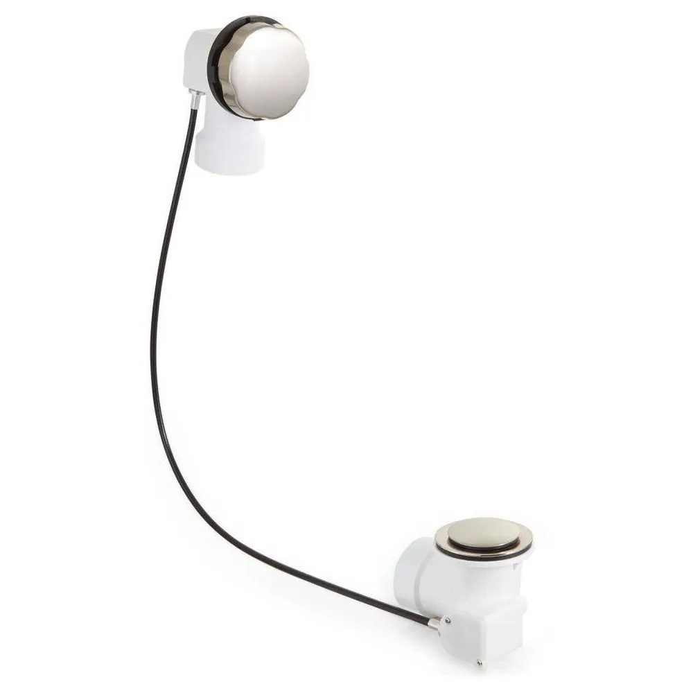 Monogram Brass MB-TW-500 Brass MB-TW-500 Decorative PVC Bathtub Cable Drain Assembly for Tubs 17" - 22" Tall