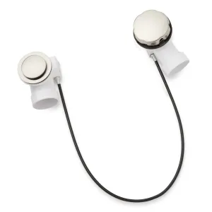 Monogram Brass MB-TW-500 Brass MB-TW-500 Decorative PVC Bathtub Cable Drain Assembly for Tubs 17" - 22" Tall