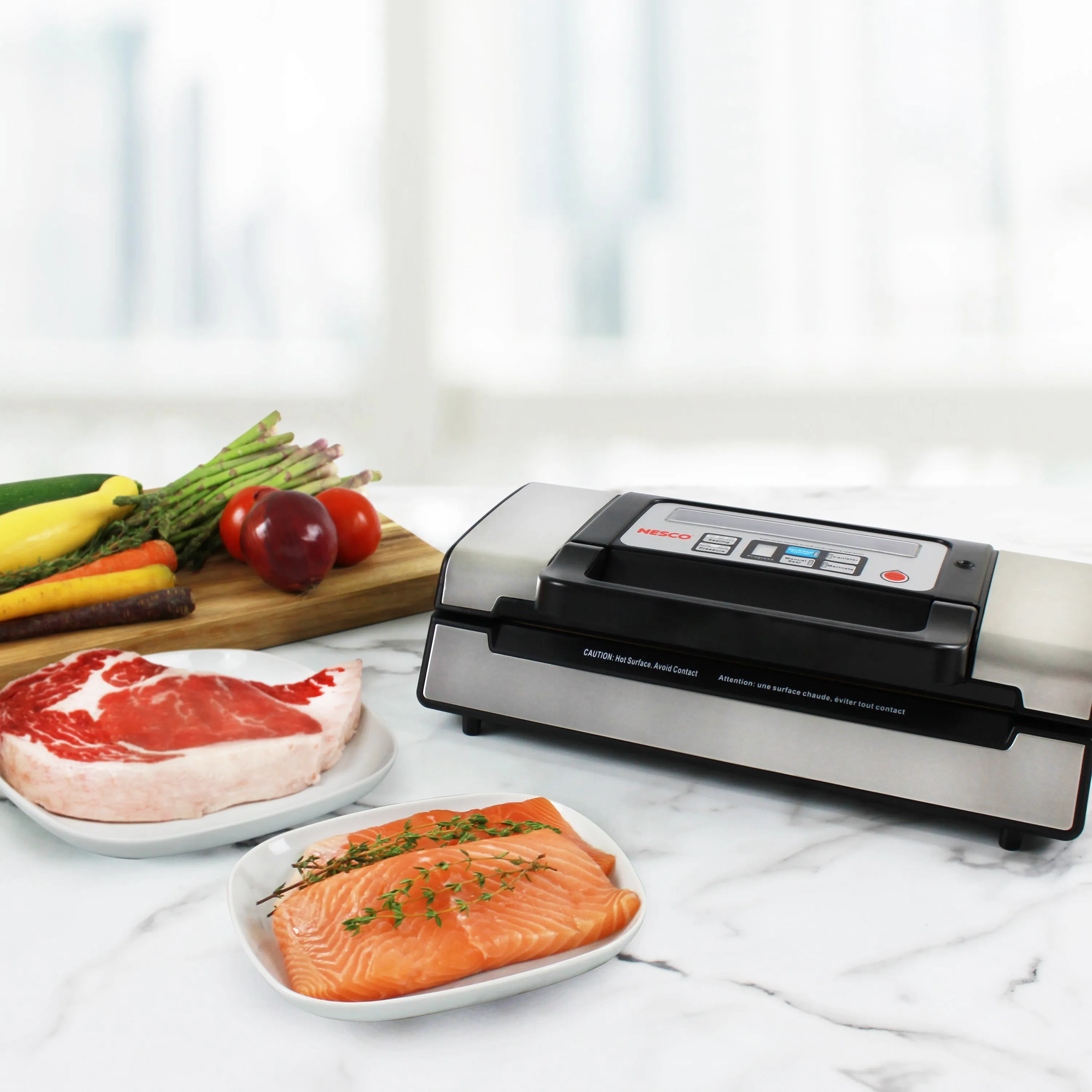 NESCO VS-12 Deluxe Vacuum Food Sealer, 130-Watts